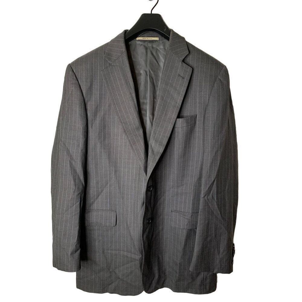 Burberry London wool cashmere blazer suit jacket gray pattern men's size 42L